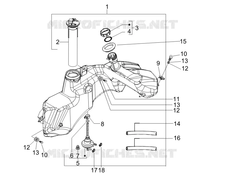 Réservoir carburant VESPA VESPA-SCOOTER 200 GRANTURISMO 2005  Granturismo L