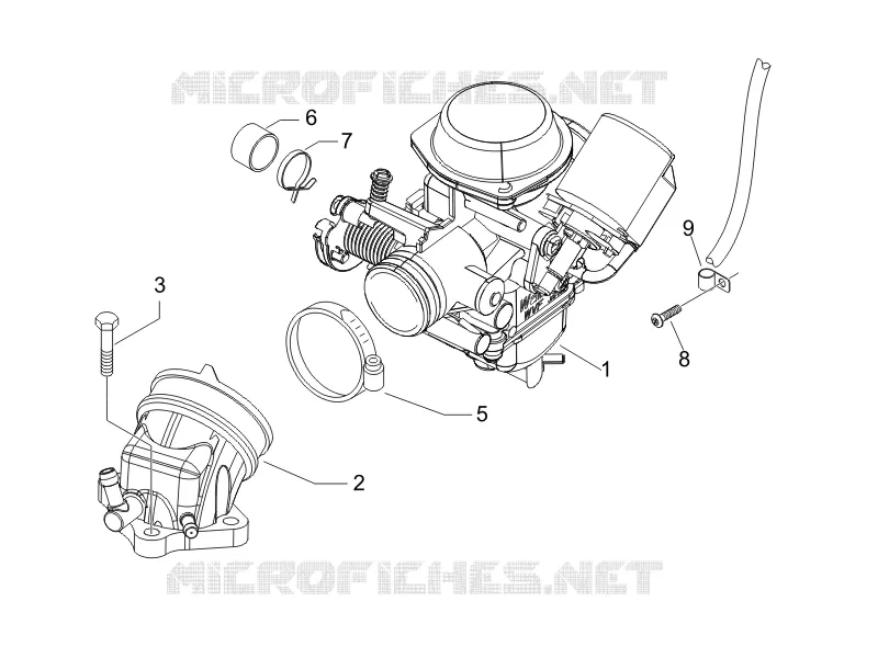 Carburateur complet - Raccord d'admission VESPA VESPA-SCOOTER 200 GRANTURISMO 2006  Granturismo L