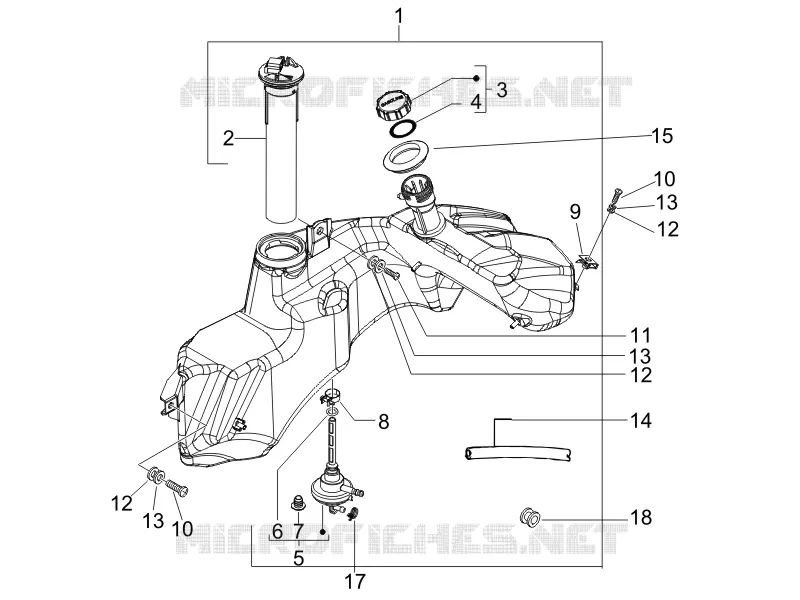 Réservoir carburant VESPA VESPA-SCOOTER 200 GRANTURISMO 2006  Granturismo L