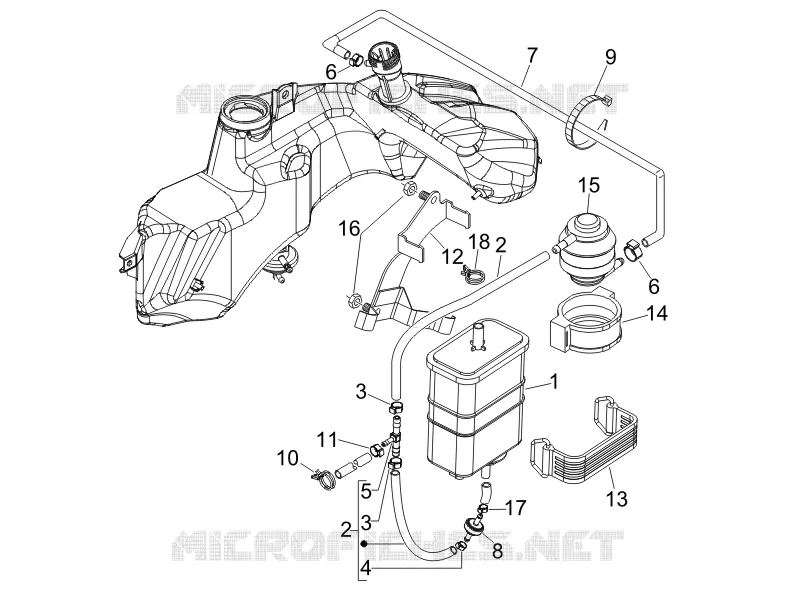 Système anti-évaporation VESPA VESPA-SCOOTER 200 GRANTURISMO 2006  Granturismo L