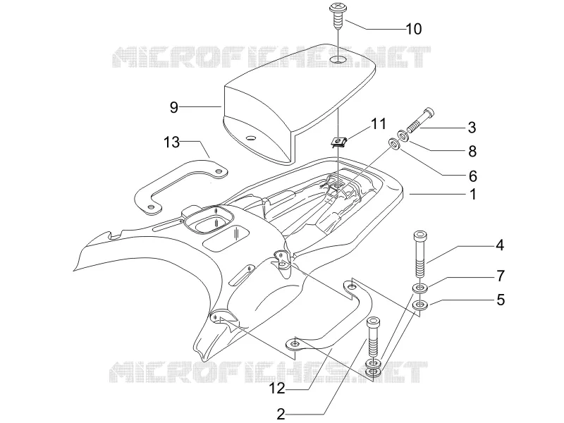 Porte-bagages arrière VESPA VESPA-SCOOTER 200 GRANTURISMO 2008  Granturismo L