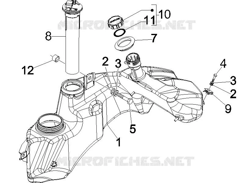 Réservoir carburant VESPA VESPA-SCOOTER 250 GT 2006  GT ie 60°