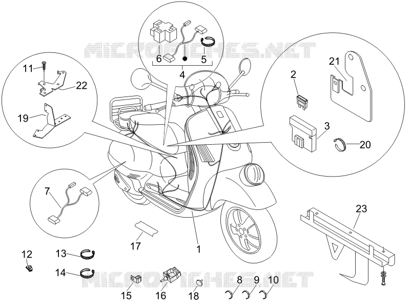 Faisceau de câbles principal VESPA VESPA-SCOOTER 250 GT 2006  GT ie 60° E3