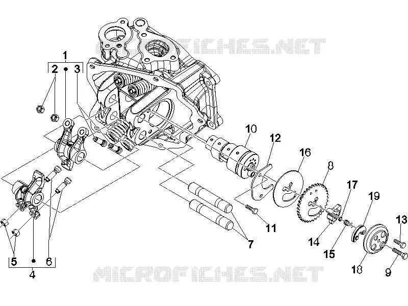 Groupe support balanciers VESPA VESPA-SCOOTER 250 GT 2006  GT ie 60° E3