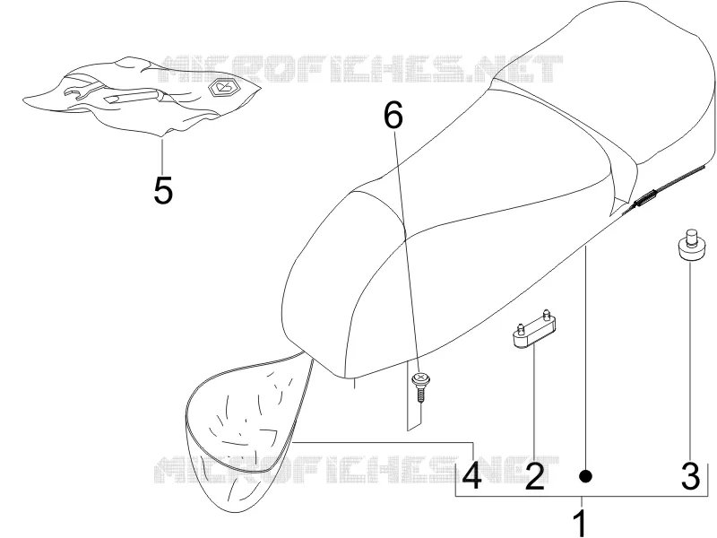 Selle/sieges VESPA VESPA-SCOOTER 250 GT 2006  GT ie 60° E3