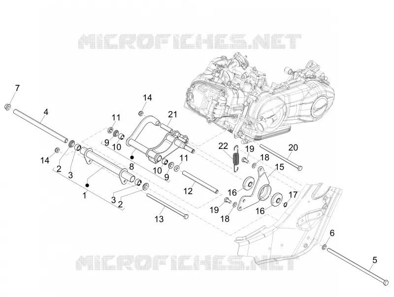 Bras oscillant VESPA VESPA-SCOOTER 125 GTS 2013  GTS 4T 3V ie Super