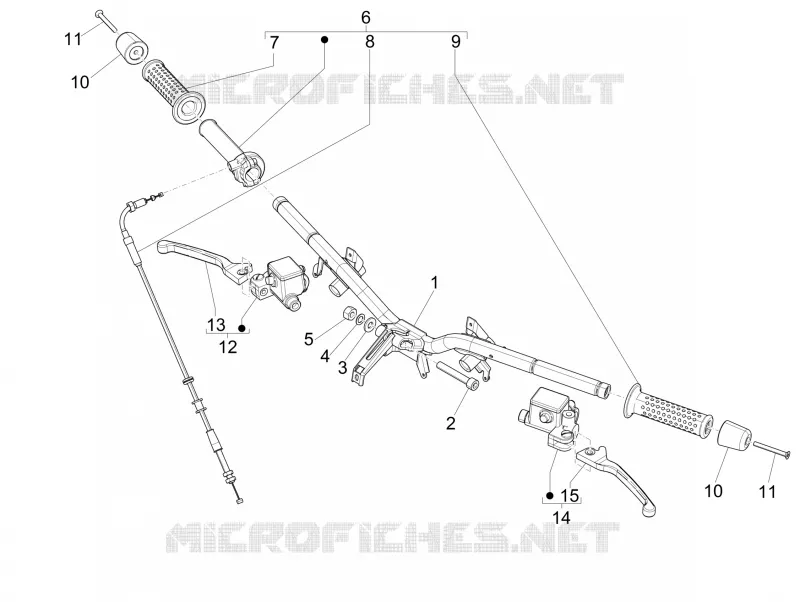 Guidon - Maître cylindre VESPA VESPA-SCOOTER 125 GTS 2013  GTS 4T 3V ie Super