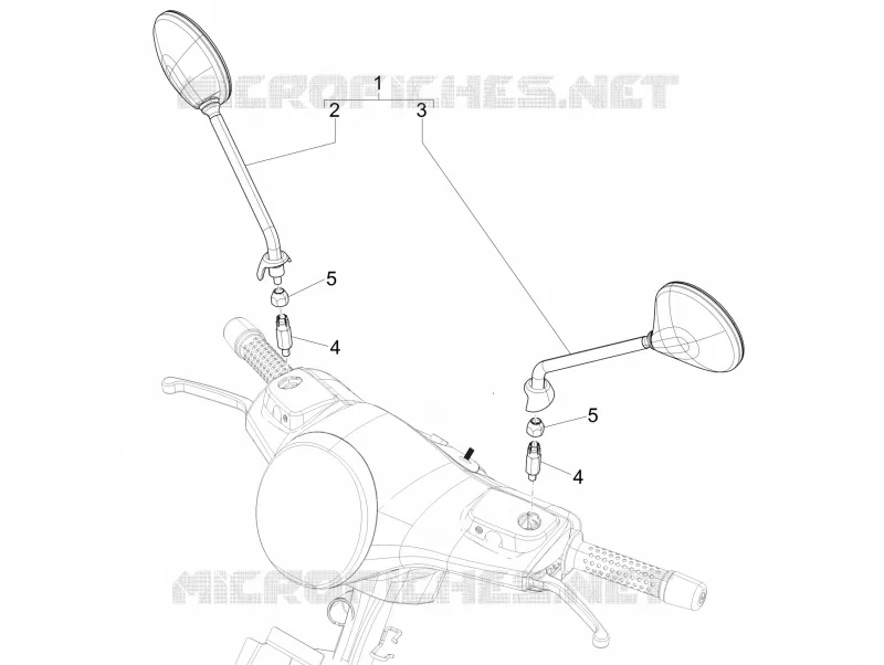 Rétroviseur/s VESPA VESPA-SCOOTER 125 GTS 2015  GTS 4T 3V ie Super