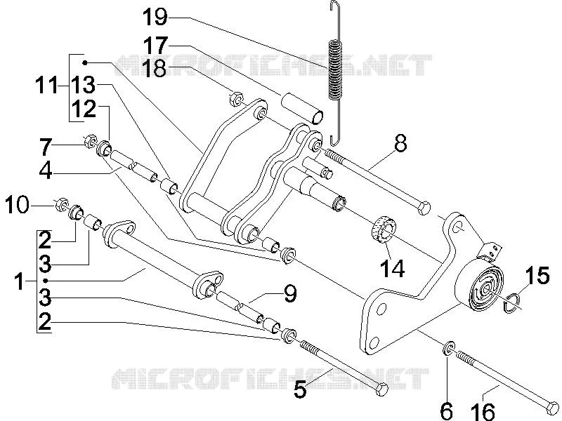 Bras oscillant VESPA VESPA-SCOOTER 125 GTS 2008  GTS 4T E3