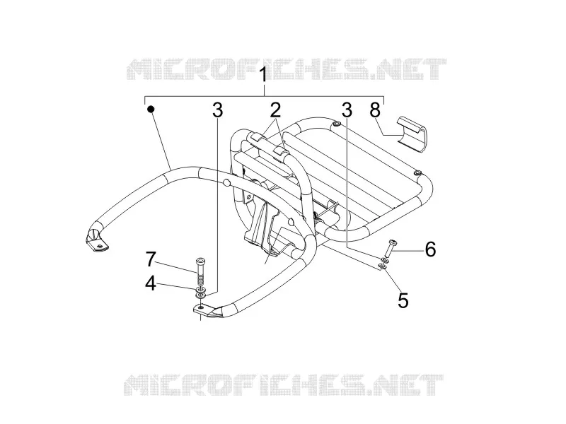 Porte-bagages arrière VESPA VESPA-SCOOTER 125 GTS 2010  GTS 4T E3