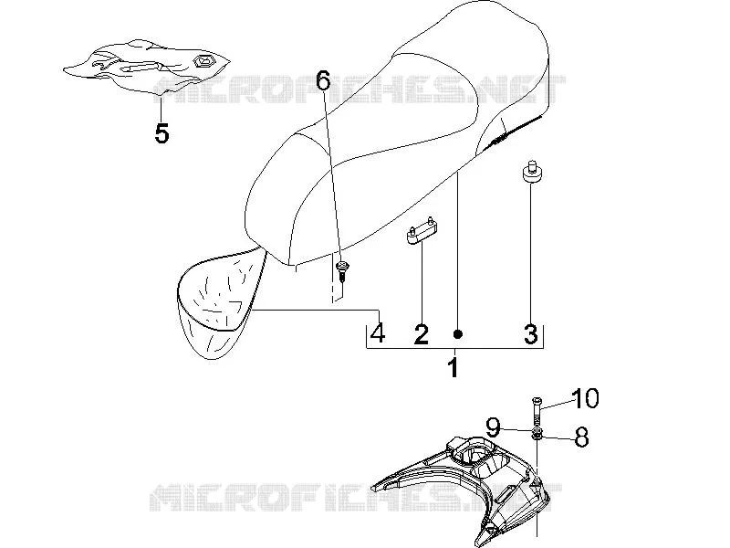 Selle/sieges VESPA VESPA-SCOOTER 125 GTS 2010  GTS 4T E3