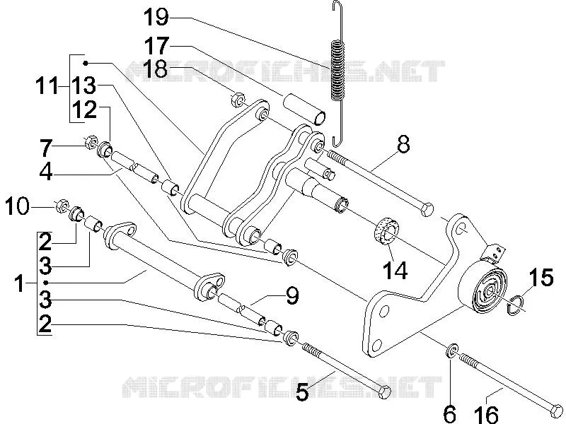 Bras oscillant VESPA VESPA-SCOOTER 125 GTS 2007  GTS 4T E3