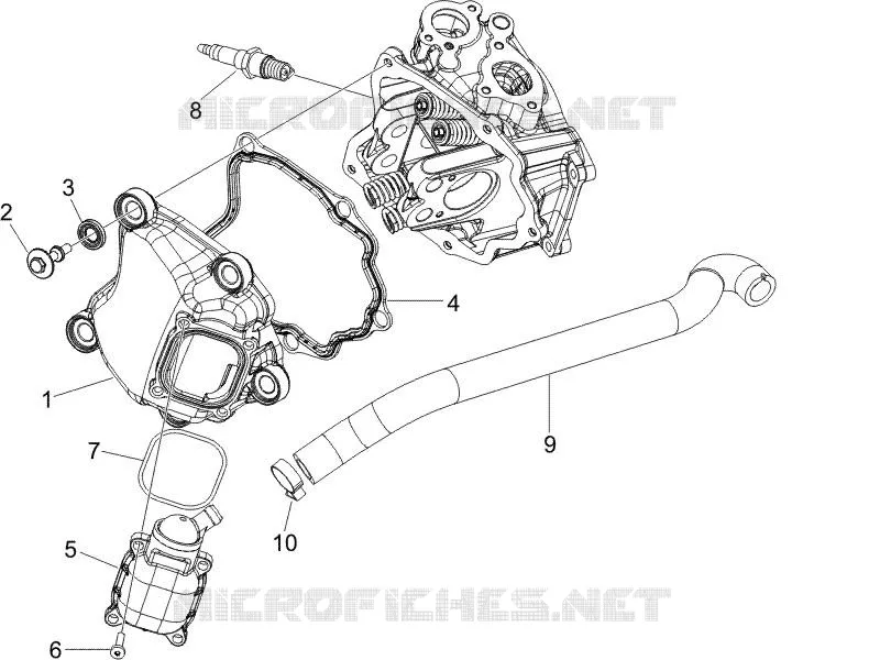 Couvercle culasse VESPA VESPA-SCOOTER 125 GTS 2009  GTS 4T E3