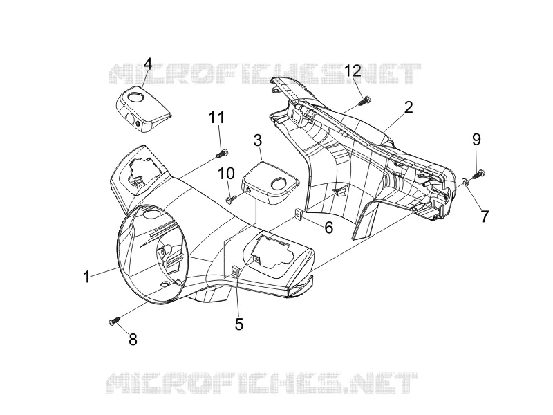 Couvertures guidon VESPA VESPA-SCOOTER 125 GTS 2008  GTS 4T E3