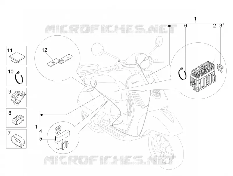 Faisceau de câbles principal VESPA VESPA-SCOOTER 125 GTS 2010  GTS 4T E3