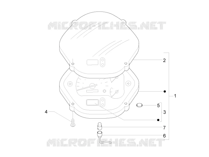 Groupe instruments - Cruscotto VESPA VESPA-SCOOTER 125 GTS 2007  GTS 4T E3