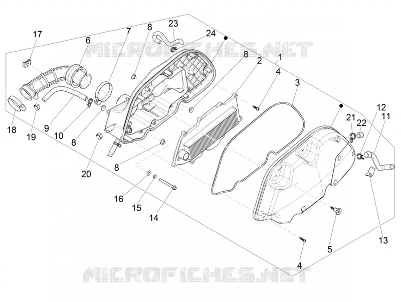 Filtre à air VESPA VESPA-SCOOTER 125 GTS 2017  GTS 4T E4 ABS