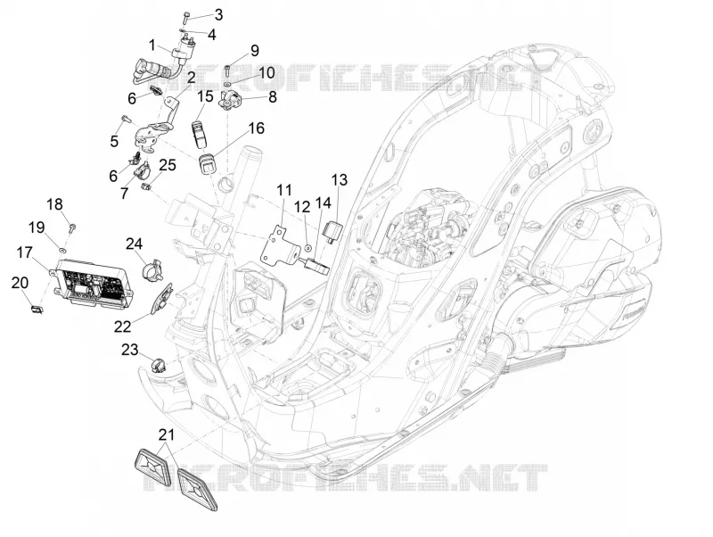 Régulateurs de tension - Centrales electroniques - Bobine H.T. VESPA VESPA-SCOOTER 125 GTS 2016  GTS 4T E4 ABS
