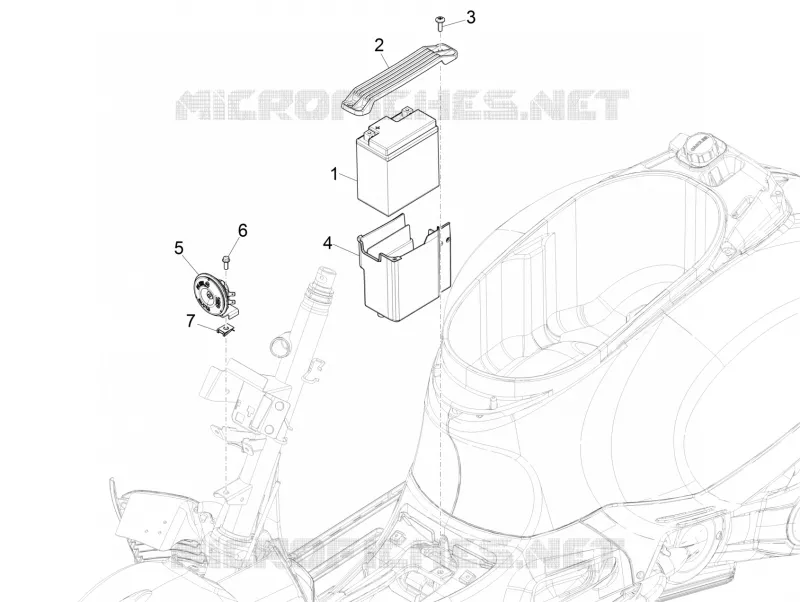 Relais - Batterie - Avertisseur sonore VESPA VESPA-SCOOTER 125 GTS 2017  GTS 4T E4 ABS