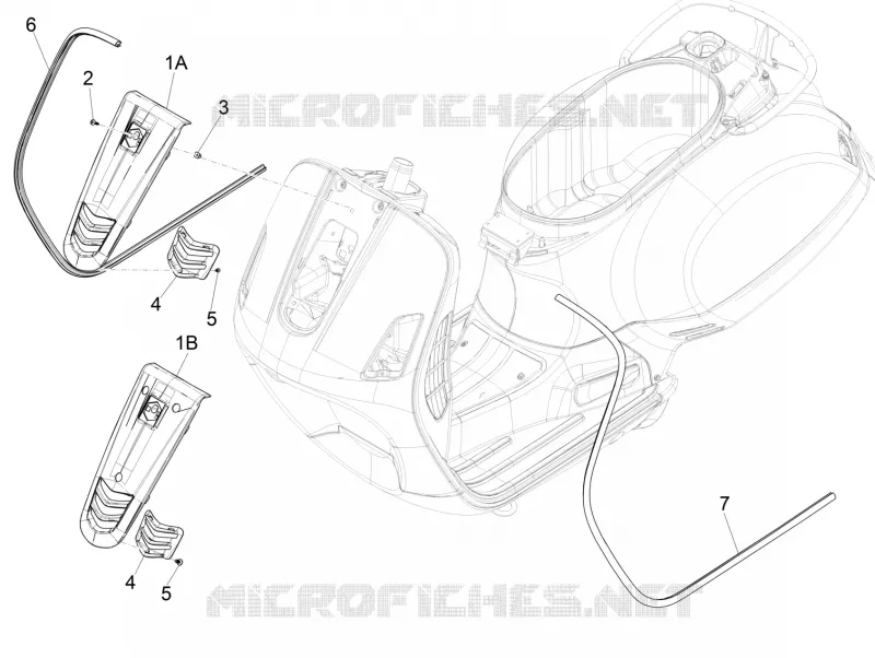 Tablier avant VESPA VESPA-SCOOTER 125 GTS 2017  GTS 4T E4 ABS