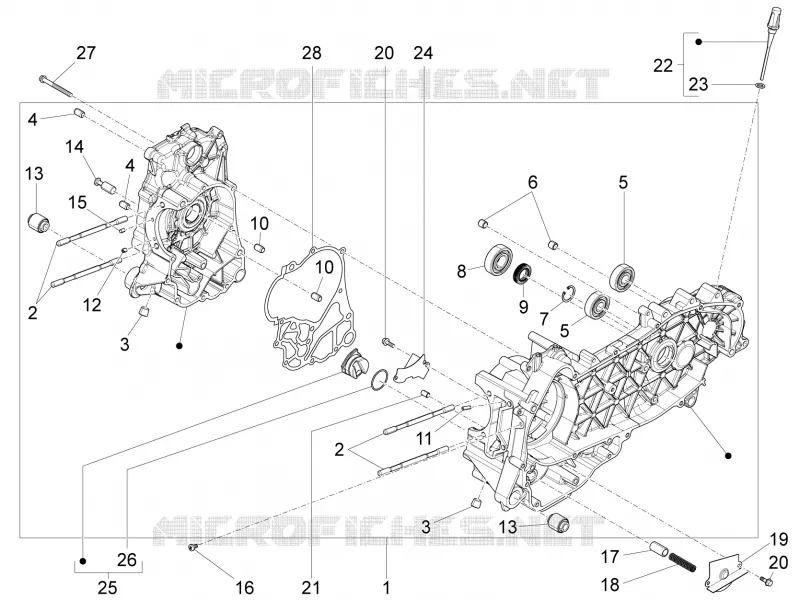 Carter moteur VESPA VESPA-SCOOTER 125 GTS 2011  GTS 4T ie Super E3