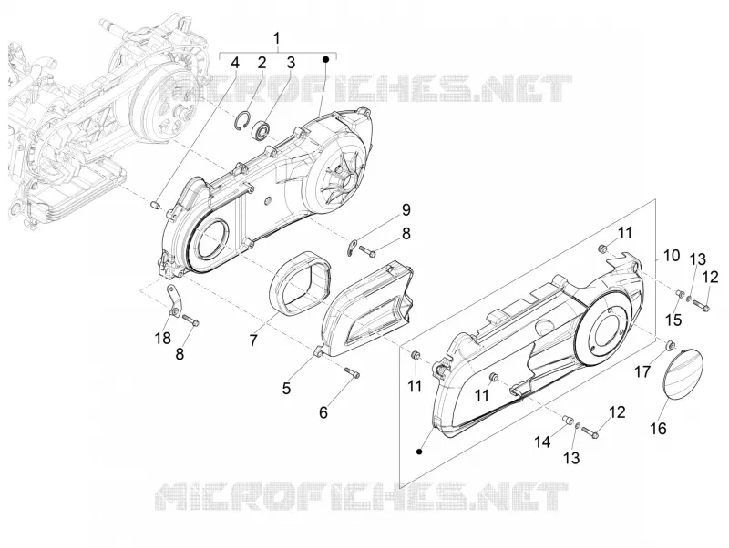 Couvercle carter - Refoidissement carter VESPA VESPA-SCOOTER 125 GTS 2012  GTS 4T ie Super E3