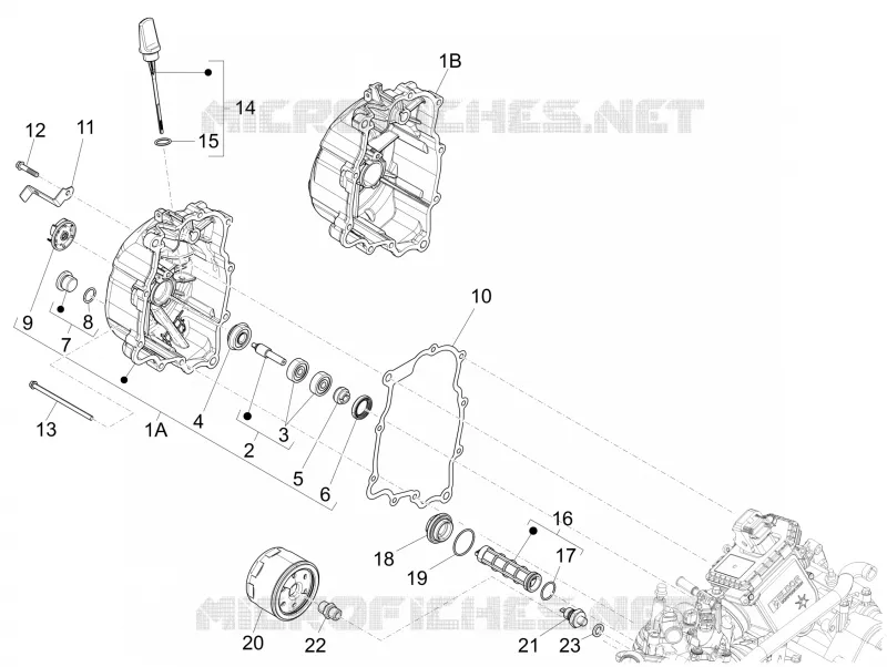 Couvercle volant magnetique - Filtre à huile VESPA VESPA-SCOOTER 125 GTS 2011  GTS 4T ie Super E3