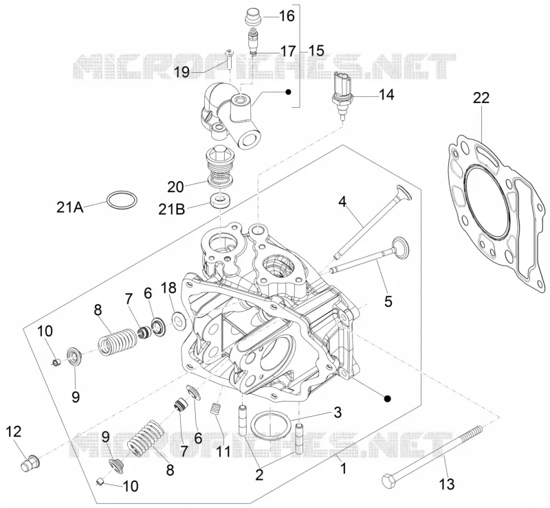 Ensemble culasse - Soupape VESPA VESPA-SCOOTER 125 GTS 2011  GTS 4T ie Super E3