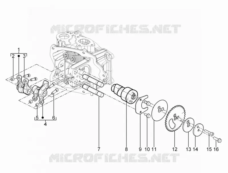 Groupe support balanciers VESPA VESPA-SCOOTER 125 GTS 2015  GTS 4T ie Super E3