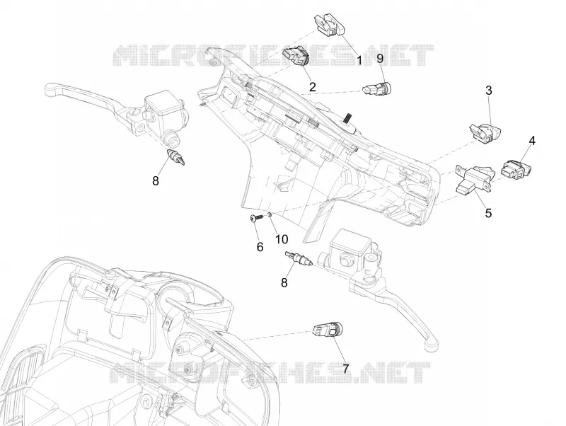 Inverseurs - Commutateurs - Boutons - Interrupteurs VESPA VESPA-SCOOTER 125 GTS 2013  GTS 4T ie Super E3