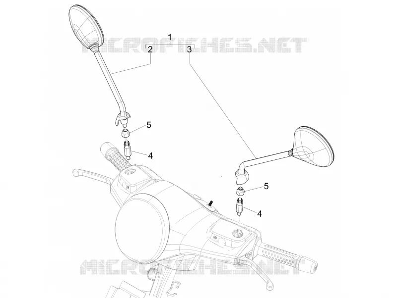 Rétroviseur/s VESPA VESPA-SCOOTER 125 GTS 2011  GTS 4T ie Super E3