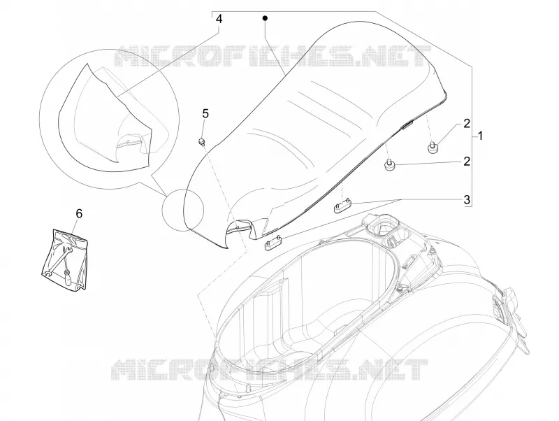 Selle/sieges VESPA VESPA-SCOOTER 125 GTS 2013  GTS 4T ie Super E3