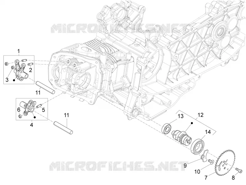 Groupe support balanciers VESPA VESPA-SCOOTER 150 GTS 2014  GTS Super ie 4T 3V