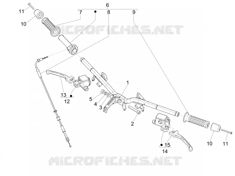 Guidon - Maître cylindre VESPA VESPA-SCOOTER 150 GTS 2014  GTS Super ie 4T 3V