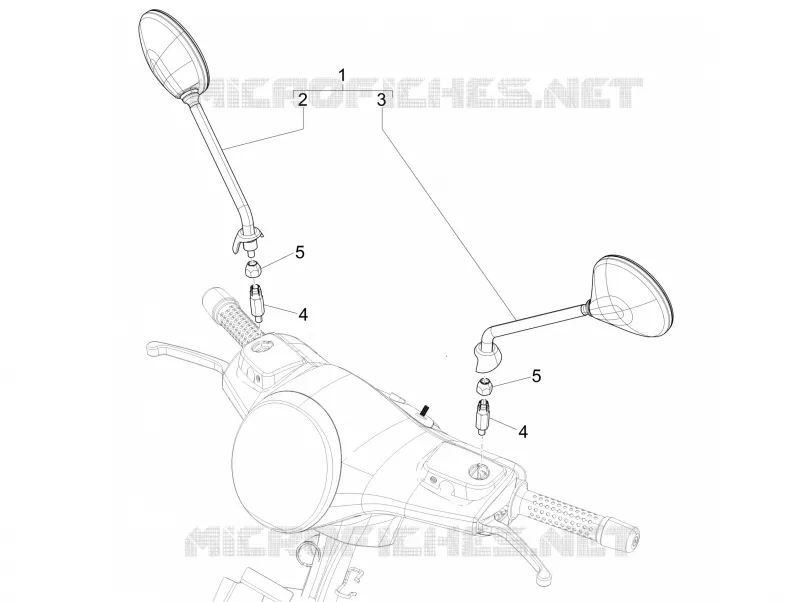 Rétroviseur/s VESPA VESPA-SCOOTER 150 GTS 2014  GTS Super ie 4T 3V