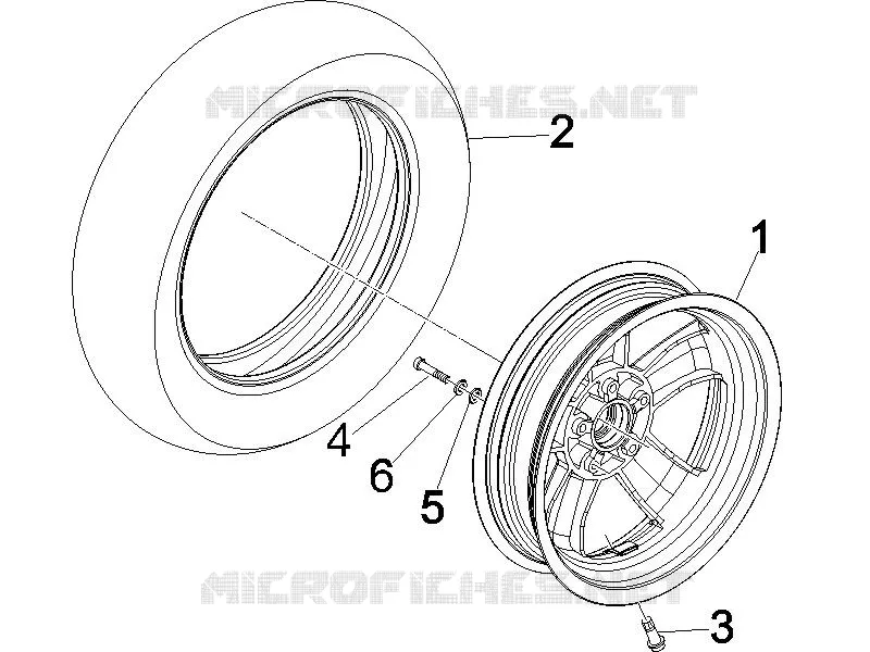 Roue AV nue VESPA VESPA-SCOOTER 150 GTS 2016  GTS Super ie 4T 3V