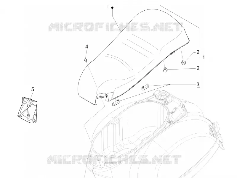 Selle/sieges VESPA VESPA-SCOOTER 150 GTS 2014  GTS Super ie 4T 3V
