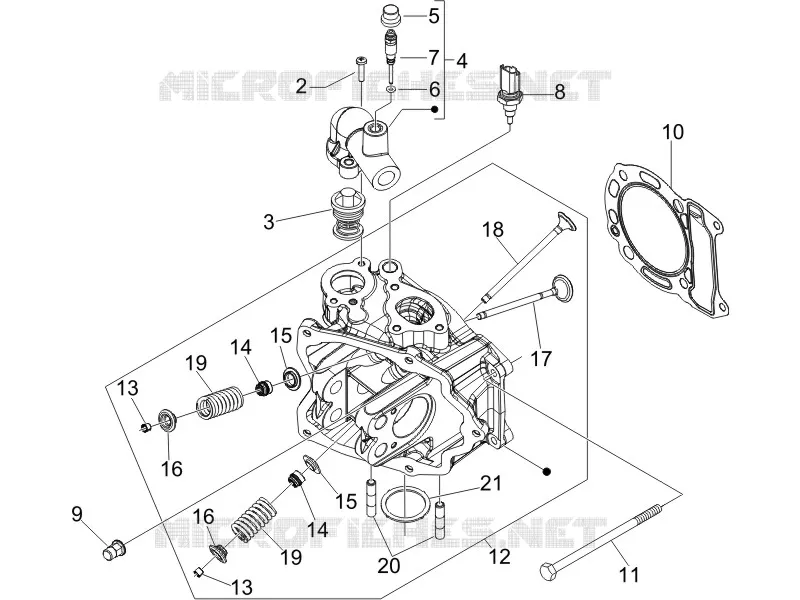 Ensemble culasse - Soupape VESPA VESPA-SCOOTER 250 GTS 2006  GTS ABS