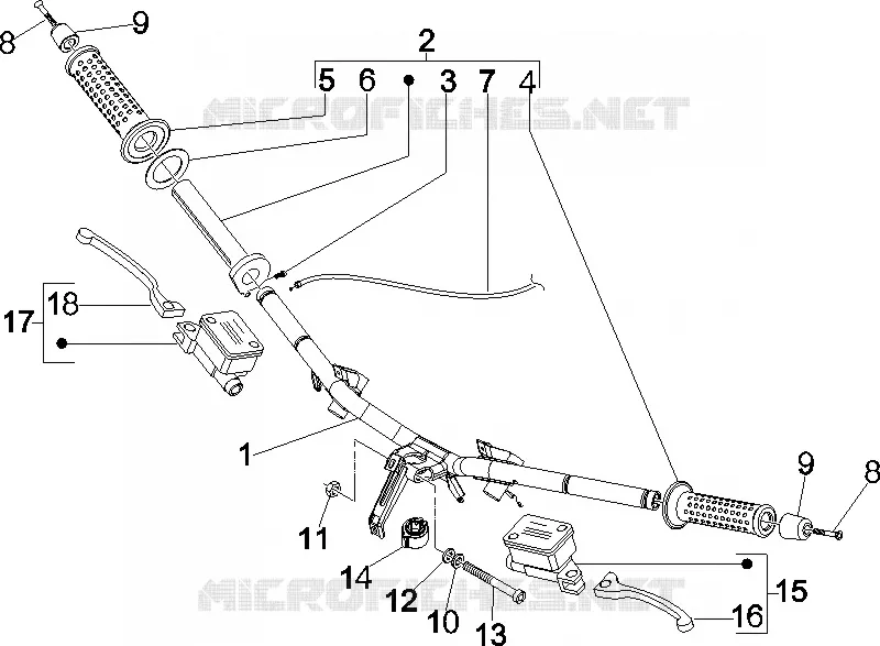 Guidon - Maître cylindre VESPA VESPA-SCOOTER 250 GTS 2009  GTS ABS