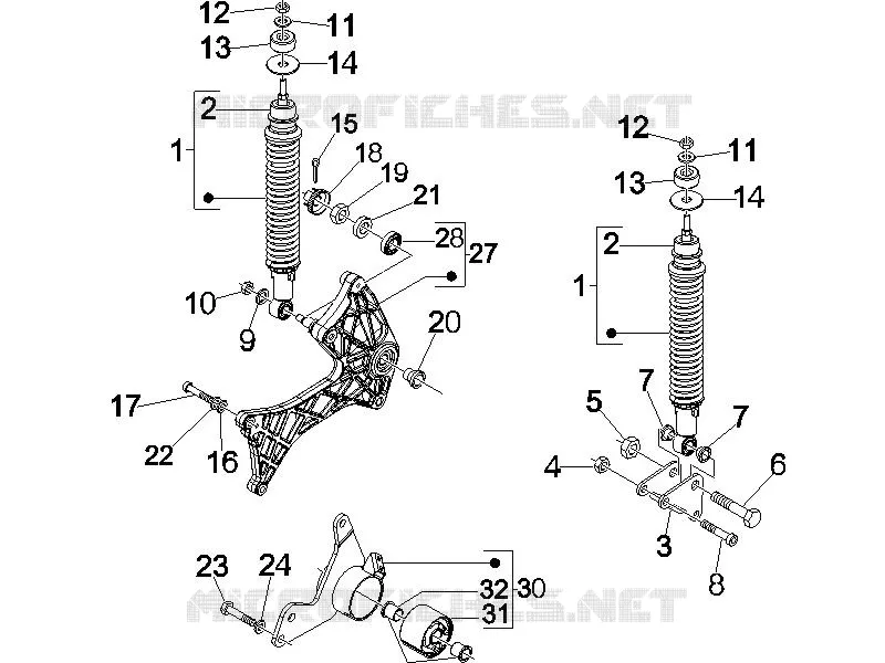 Suspension arrière - Amortisseur/s VESPA VESPA-SCOOTER 250 GTS 2005  GTS ABS