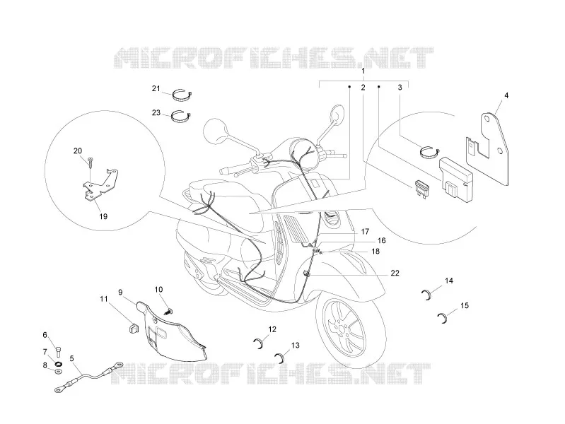 Faisceau de câbles principal VESPA VESPA-SCOOTER 250 GTS 2013  GTS ie