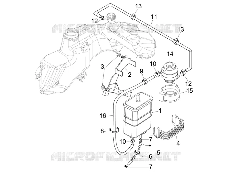 Système anti-évaporation VESPA VESPA-SCOOTER 250 GTS 2013  GTS ie