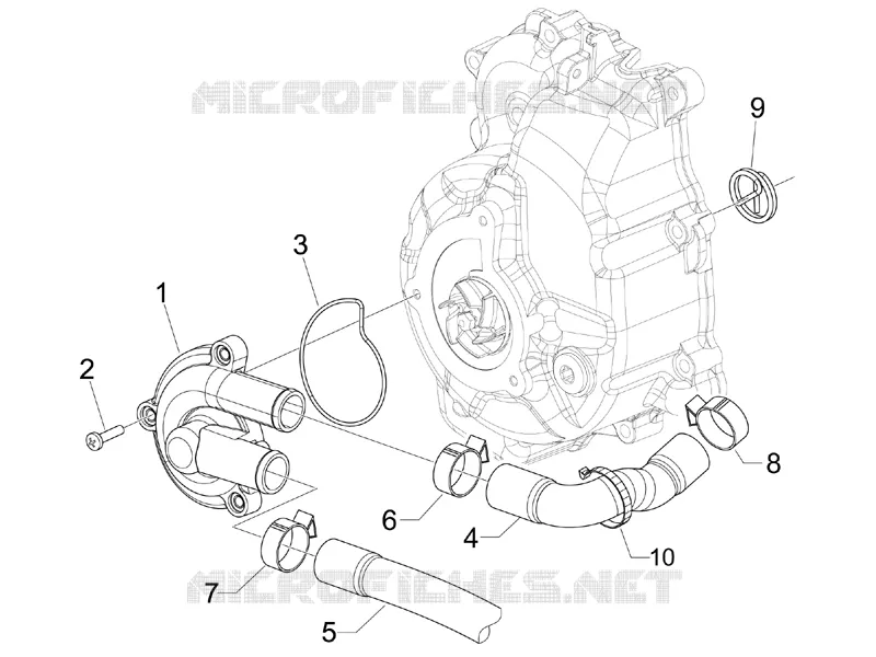 Pompe à eau VESPA VESPA-SCOOTER 300 GTS 2016  GTS ie