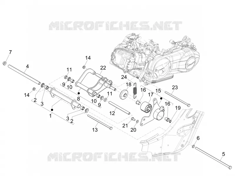 Bras oscillant VESPA VESPA-SCOOTER 300 GTS 2015  GTS ie ABS