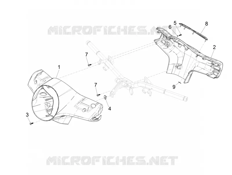 Couvertures guidon VESPA VESPA-SCOOTER 300 GTS 2017  GTS ie ABS E4