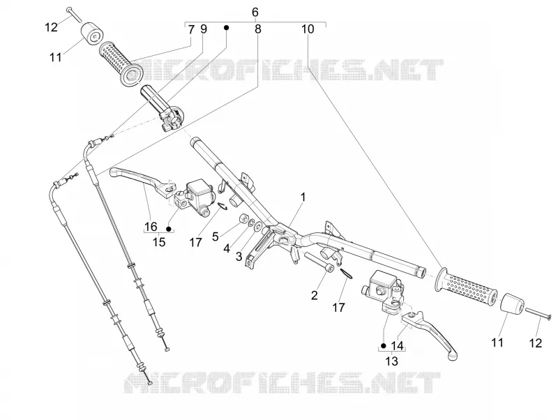 Guidon - Maître cylindre VESPA VESPA-SCOOTER 300 GTS 2017  GTS ie ABS E4