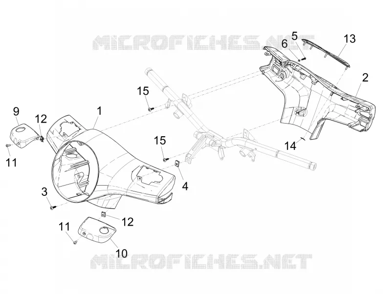 Couvertures guidon VESPA VESPA-SCOOTER 300 GTS 2015  GTS ie ABS Super