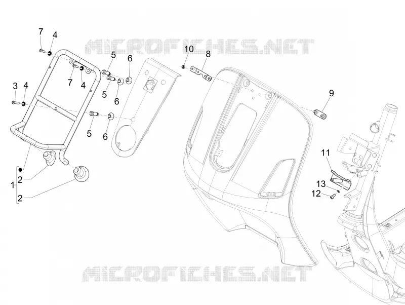 Porte-bagages avant VESPA VESPA-SCOOTER 300 GTS 2012  GTS ie Touring