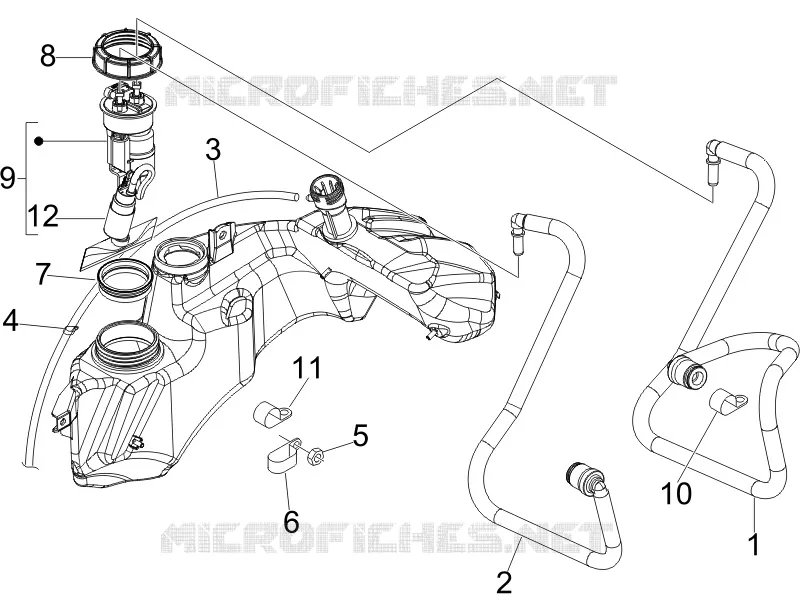 Instalation de l'alimentation VESPA VESPA-SCOOTER 250 GTV 2009  GTV ie