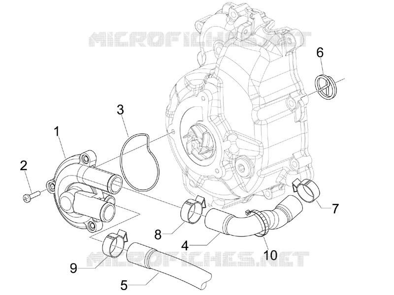 Pompe à eau VESPA VESPA-SCOOTER 250 GTV 2006  GTV ie